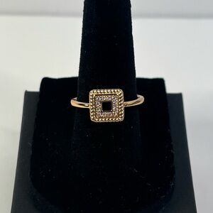 18k rose gold-plated frame cutout ring